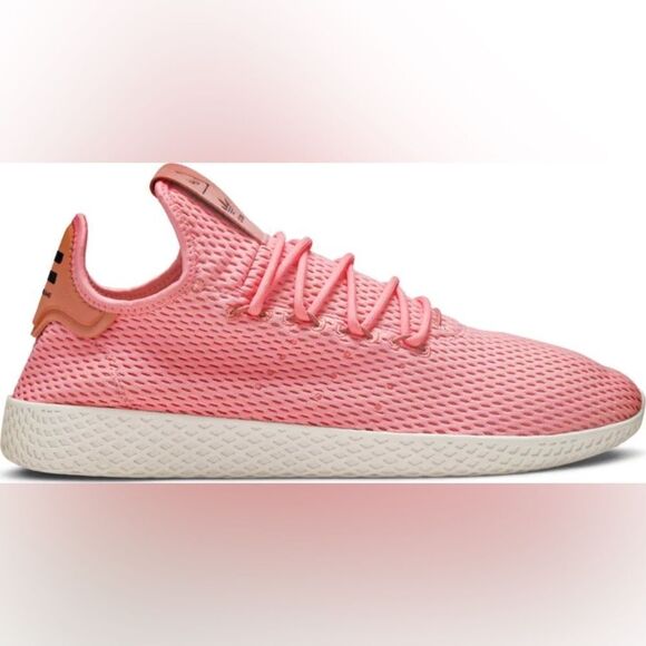 Pharrell Williams x Adidas Pink Cotton Knit PW Tennis Hu Sneakers - Picture 1 of 9